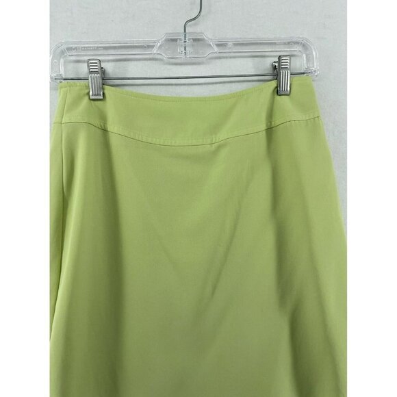 Uniform John Paul Richard Skirt Women's Sz 6 Lime Green Lined A-Line Lined Zip - Picture 7 of 10